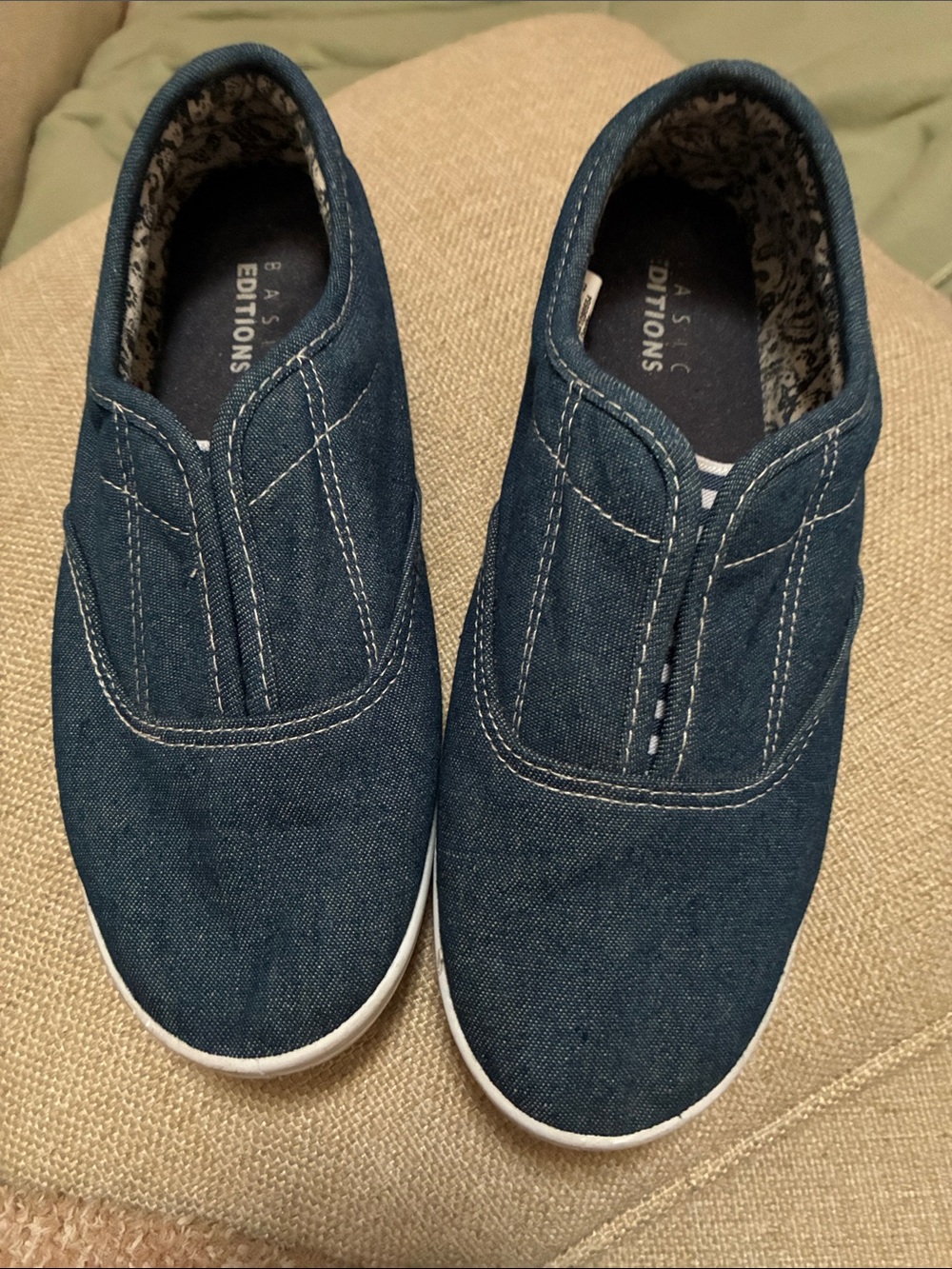 Basic Editions Navy Slip-On Women's Sneakers